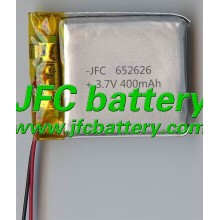 Battery for smart watch 652626 3.7V 400mAh