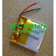 ultra thin lithium polymer rechargeable JFC402020 100mAh, li-ion lipo battery JFC042020 3.7v 100mah